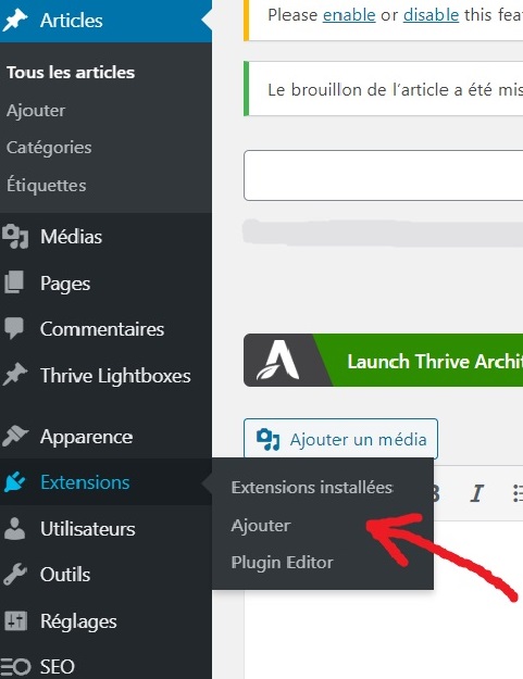 Ajouter une extension